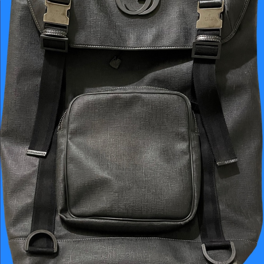 RARE GUCCI BUNDLE!! Backpack + Garment Bags! Interlocking GG canvas!!